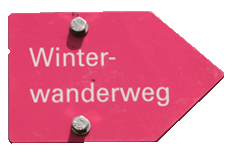 sign at the winter walk route